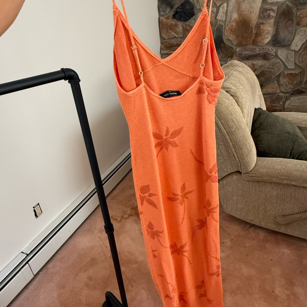 White Fox Boutique Coral Floral Dress